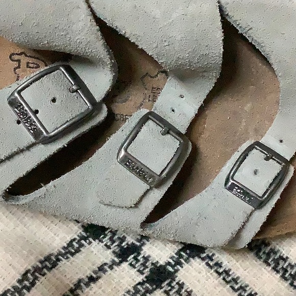 Birki’s grey & brown 3 strap Birkenstock sandals - Picture 5 of 8